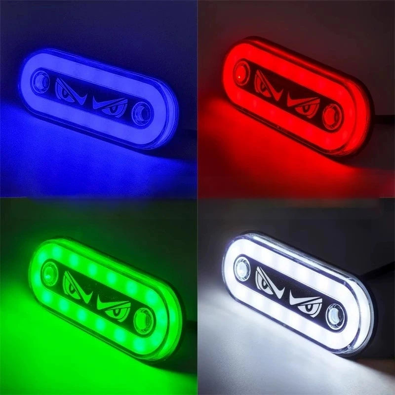 1Pcs High Visibility 12V/24V LED Side Markers Flashing And Constant Light Modes For Trucks Trailers And Motorcycles