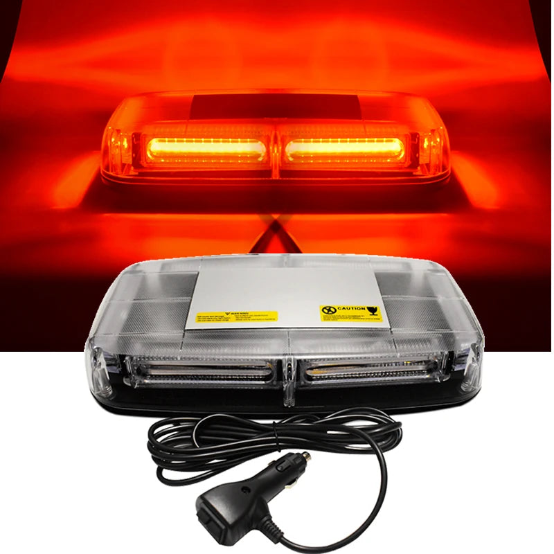 COB LED Rooftop Strobe Beacon Lights Magnetic Base Safety Warning Light Emergency Construction Vehicles Trucks Postal Mail Cars