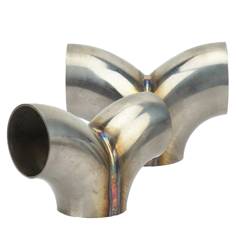 2/2.25/2.5/3.0inch Exhaust Y Shape Connector Joint Pipe Tube Stainless Steel 51/57/70/76mm Exhuast Adapter Coupler Connection