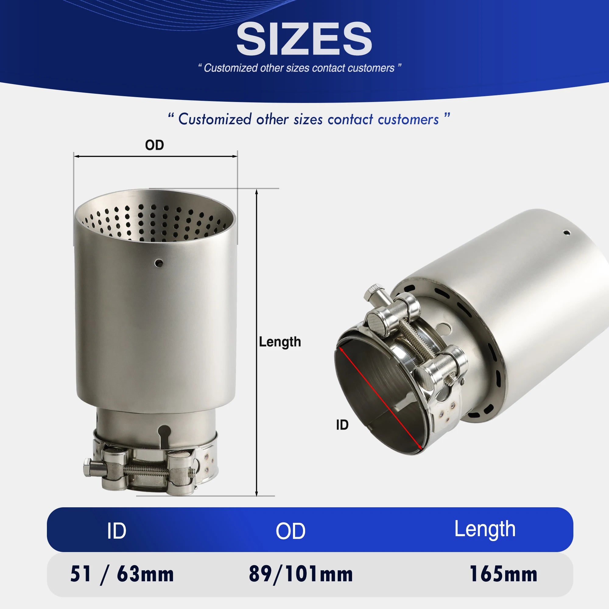 Exhaust Racing Exhaust Tip titanium alloy Stainless Steel Car Muffler tailpipe Decoration  nozzles muffler pipe