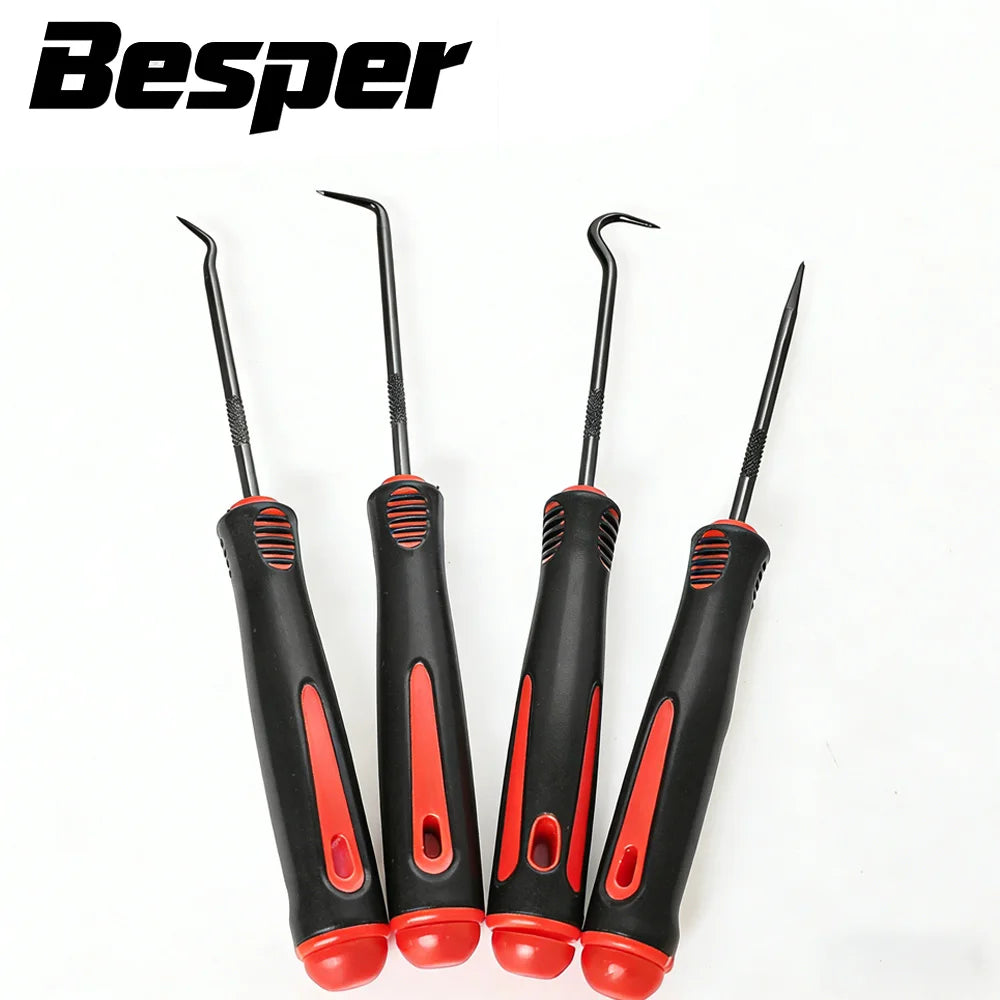 Mechanic Hook and Pick Tool Set & Car Trim Removal Kitwith Fastener Clip Pliers, Non-Scratch Plastic Pry Tools for Car Repair