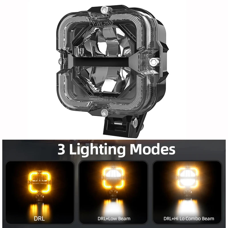 4Inch/5.75Inch Led Work Light Bar Amber DRL Driving Light Spotlight 4x4 Offroad For Motorcycle Car ATV Race Dirt Bike Pickup