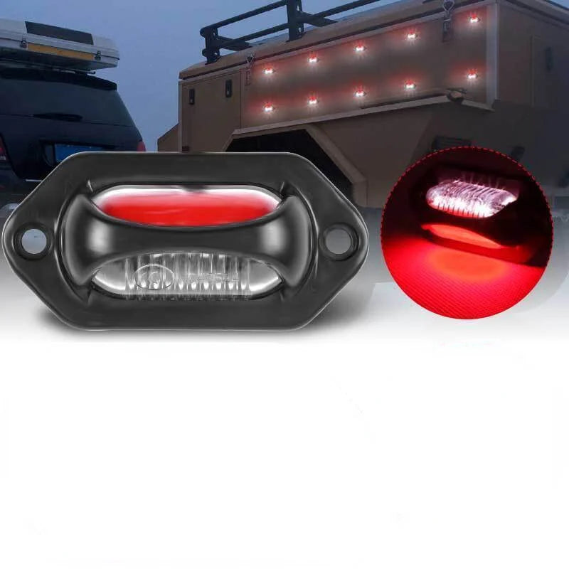 2/1 PCS 12V-24V 6 LED Number License Plate Light Lamp Taillight Universal For Cars Truck Trailers Motorcycle Boat