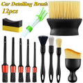 12pcs Car Detailing Brush Set Car Interior Detailing Brushes Auto Ultra Soft Brush Wheel Brush Car Cleaning Products