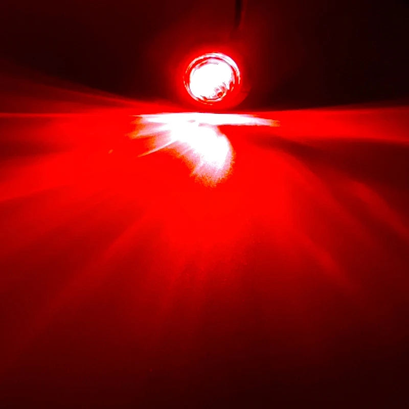 3/4“ DRL Round LED Side Marker Lights Clearance Lights Front Rear Signal Lamp Daytime Running Light for Truck Trailer Boat