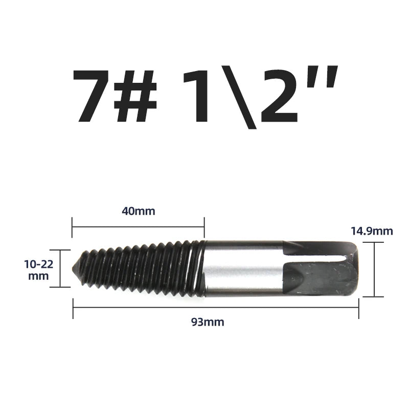 TOOLEYE 5/6Pcs Screw Extractor Drill Bit Set Damaged Screws Remover Extractor Woodworking Tools Broken Bolt Water Pipe Extractor