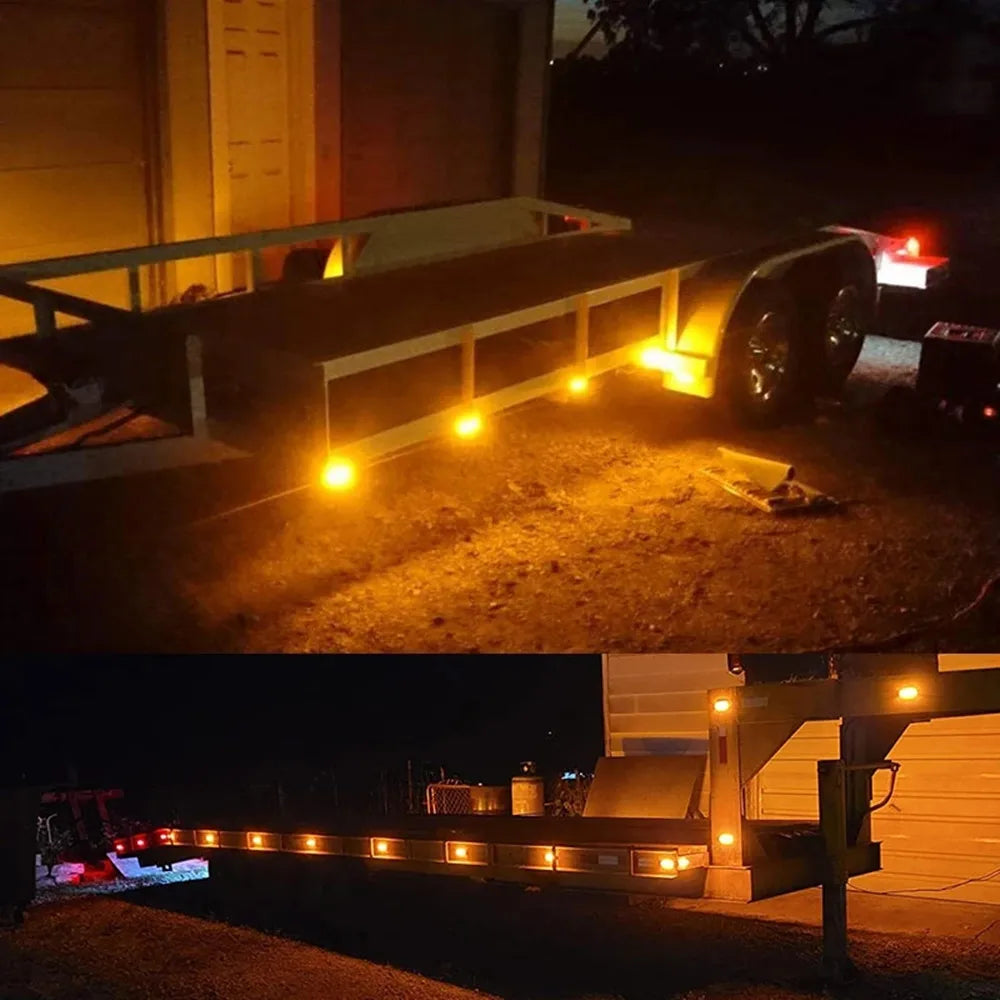 2LED Marker Lights Truck Position Lamps Car Lorry Van LED Side Marker Lamps Trailer Warning Signal Light Indicator Lights