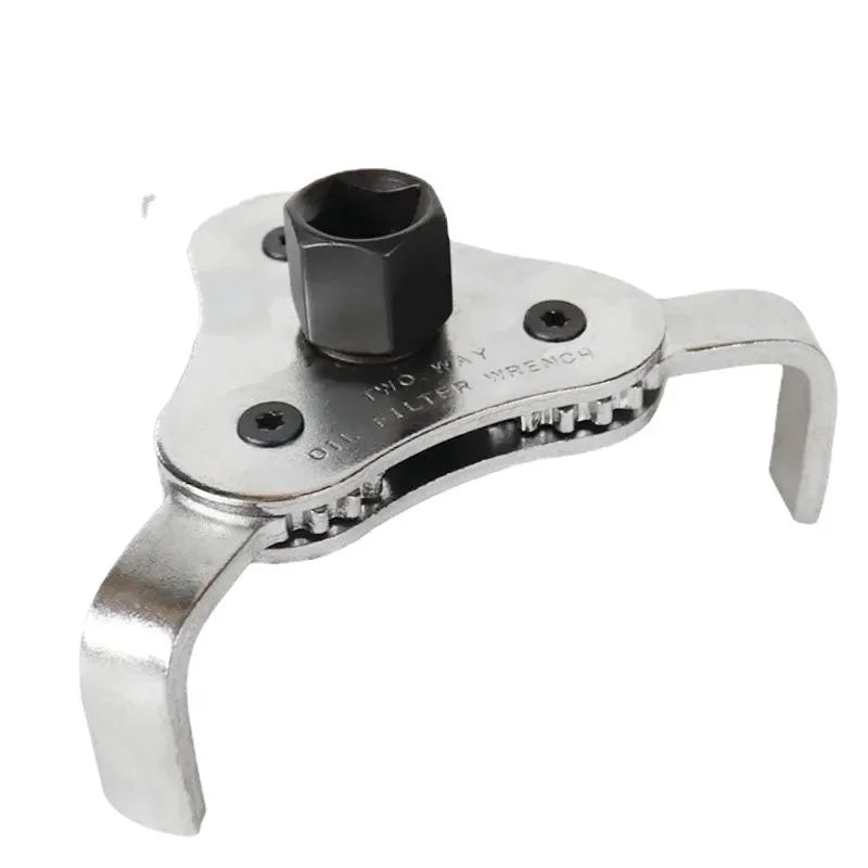 Universal Oil Filter Wrench Three-claw Oil Grid Wrench Two-way Adjustable Filter Wrench Disassembly and Assembly Filter Tool