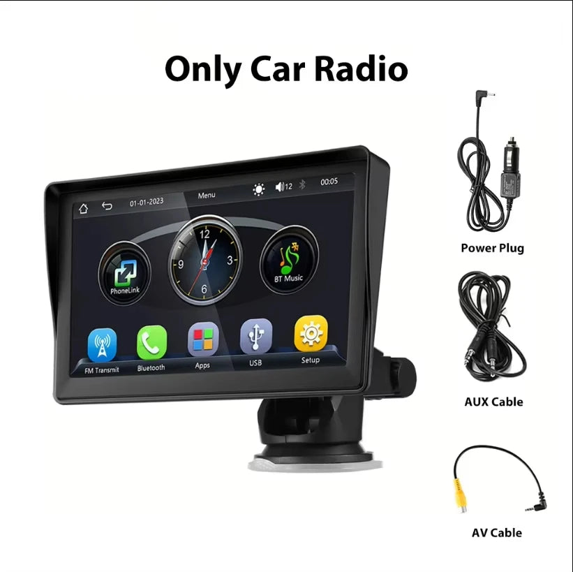 CarPlay Android Auto Sync date Time Car Radio Multimedia Video Player 7inch Portable Touch Screen With USB For Rear View
