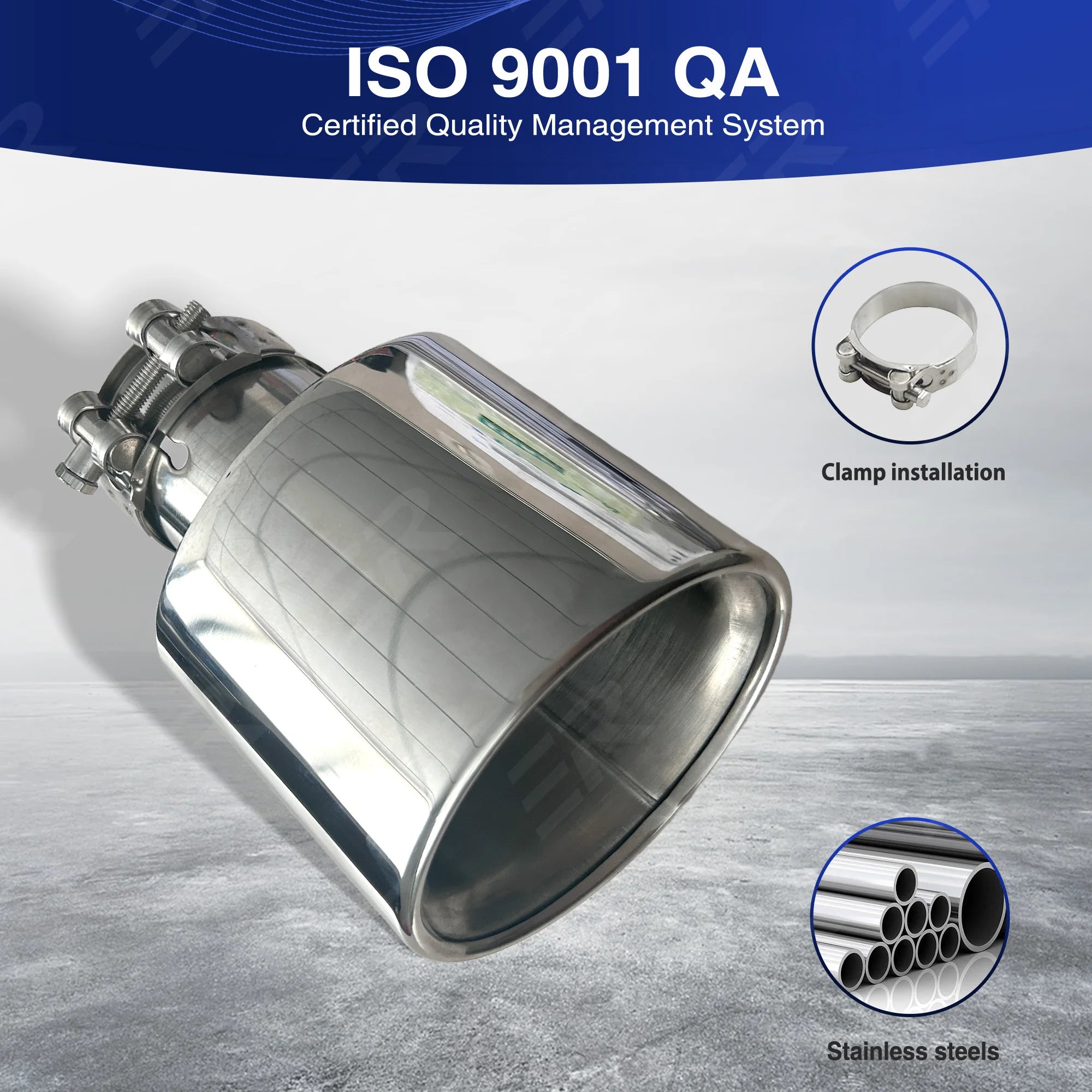 ER Exhaust Tip 304 Stainless Steel Oval Outlet Car Exhaust End Tip Auto Muffler Tail Pipe Accessories For Universal Car