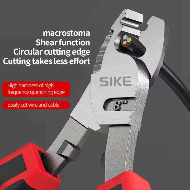 Cable cutters, electrician's pliers, wire strippers, crimping pliers, cable scissors, multi-purpose hand tools