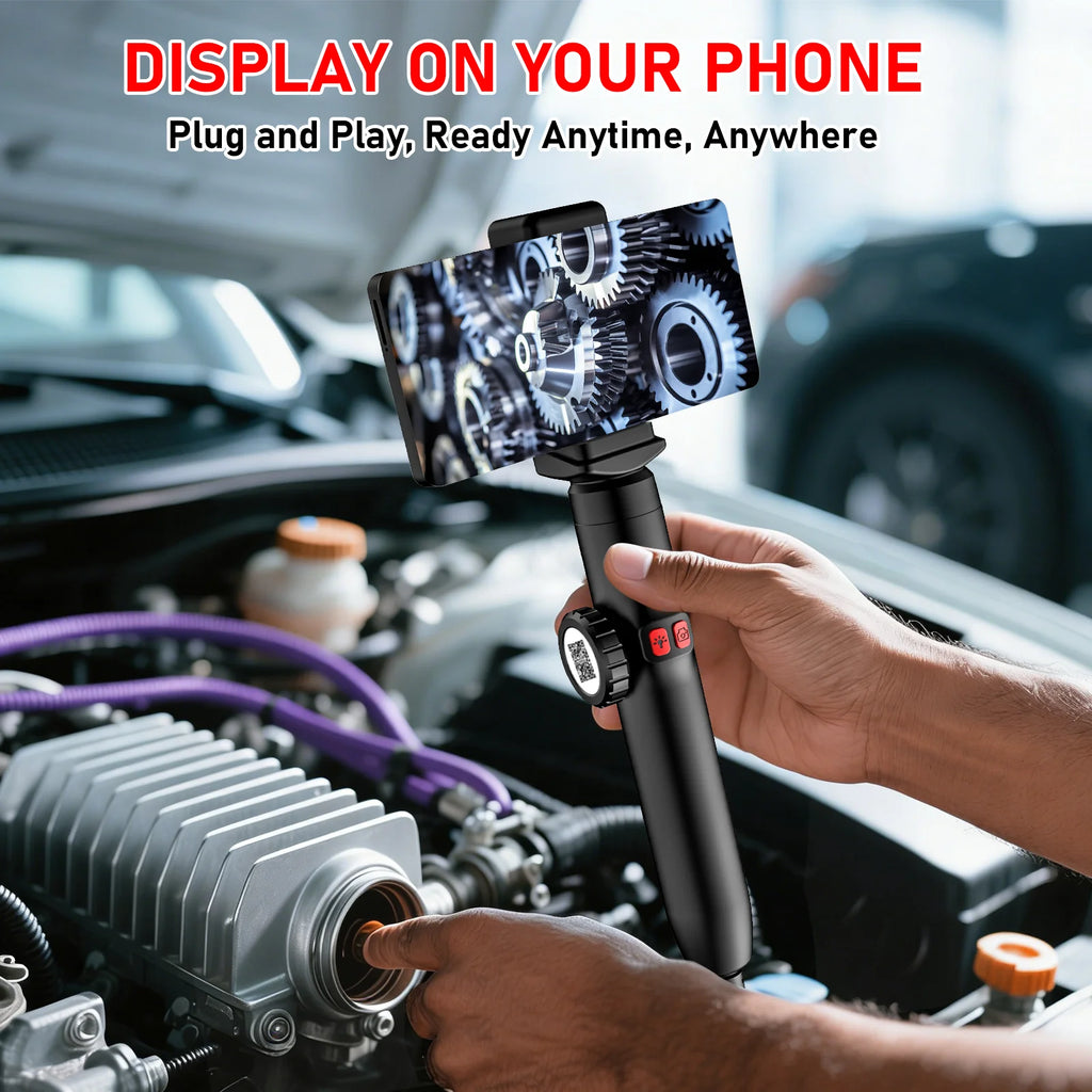 5Inch Borescope, 3.9/6.0mm Camera, HD 1080P with LED Illumination for Automotive Repair, Plumbing Inspection Can Zoom