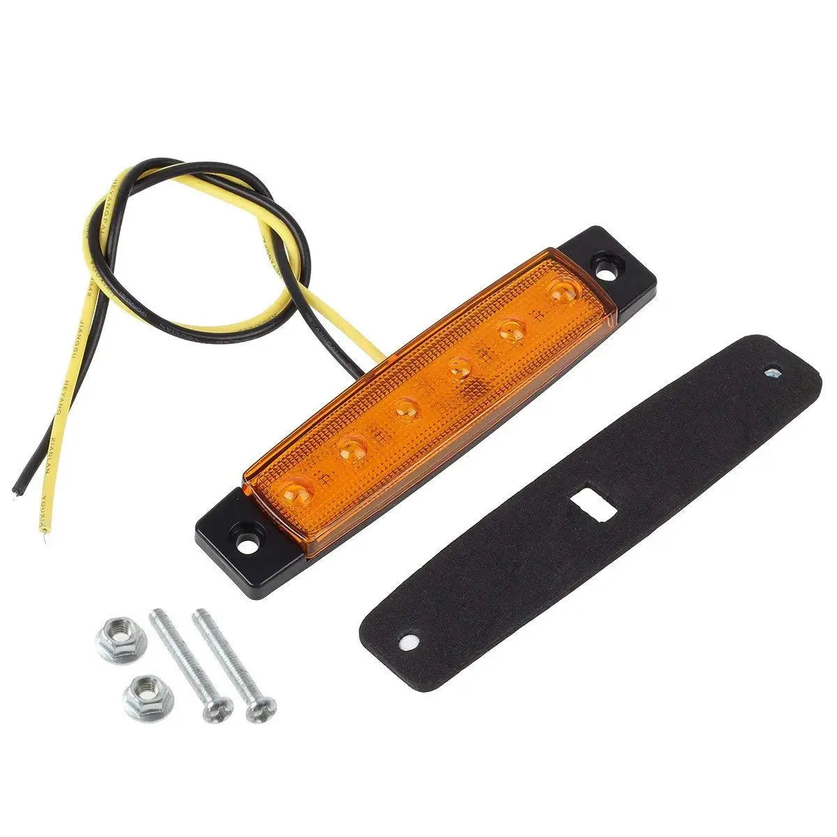 6LED Car Lorry Lights Trucks Front Rear Side Marker Lights LED Trailer RV Indicators Turn Signal Warning Lamp for Car Side Light