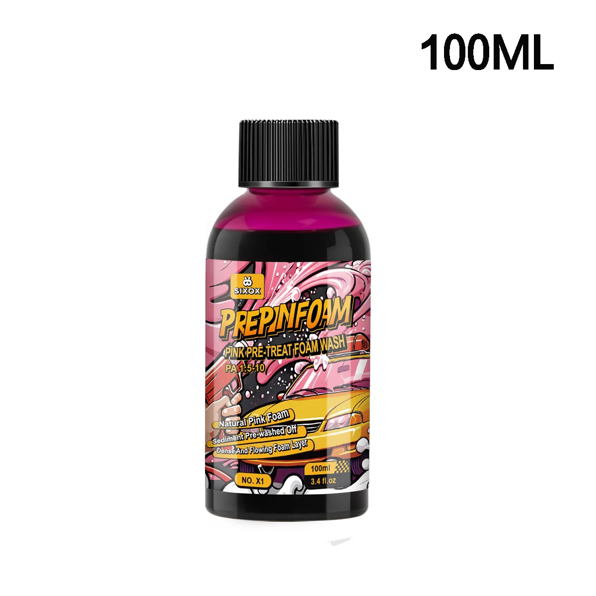 Pink Magic Foam Car Wash Shampoo Car High Concentration Sediment Pre-washed Off Wash Car Wash Soap Super Foam Cleaner X1 ﻿
