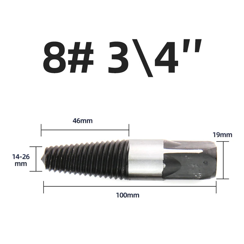 TOOLEYE 5/6Pcs Screw Extractor Drill Bit Set Damaged Screws Remover Extractor Woodworking Tools Broken Bolt Water Pipe Extractor