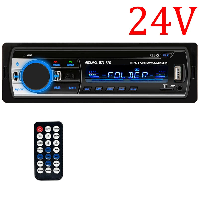 Car Radio 1 din Stereo Multimedia MP3 Player Digital Bluetooth FM ISO Power Aux Input USB Bluetooth Universal Autoradio