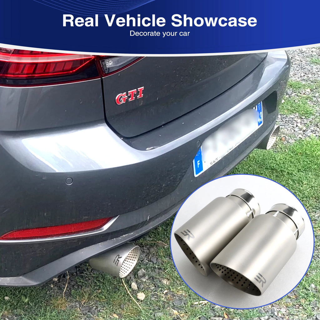 Exhaust Racing Exhaust Tip titanium alloy Stainless Steel Car Muffler tailpipe Decoration  nozzles muffler pipe