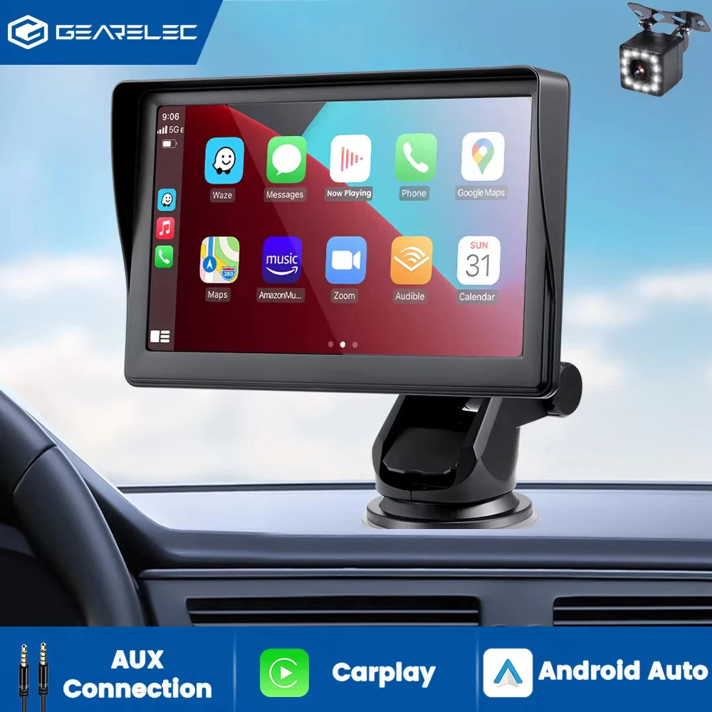 CarPlay Android Auto Sync date Time Car Radio Multimedia Video Player 7inch Portable Touch Screen With USB For Rear View