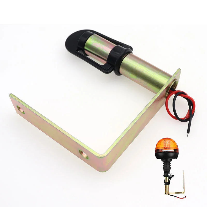 Amber Warning Light Bracket Light Accessories Rotating Flashing Metal Beacon Mount Bracket Flexible Stem DIN Pole Mounting Light