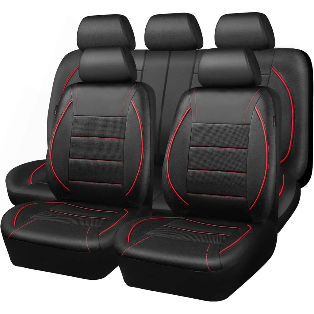 Universal Leather Car Seat Covers Simple Style Breathable  5 Seat Car Seat Cover