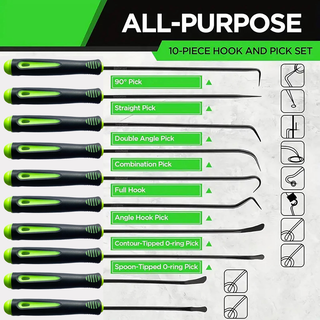 10Pcs Hook and Pick Tool, Pick Tool Set for Car Auto Oil Seal/O-Ring Seal Gasket Pick Hooks Puller Remover