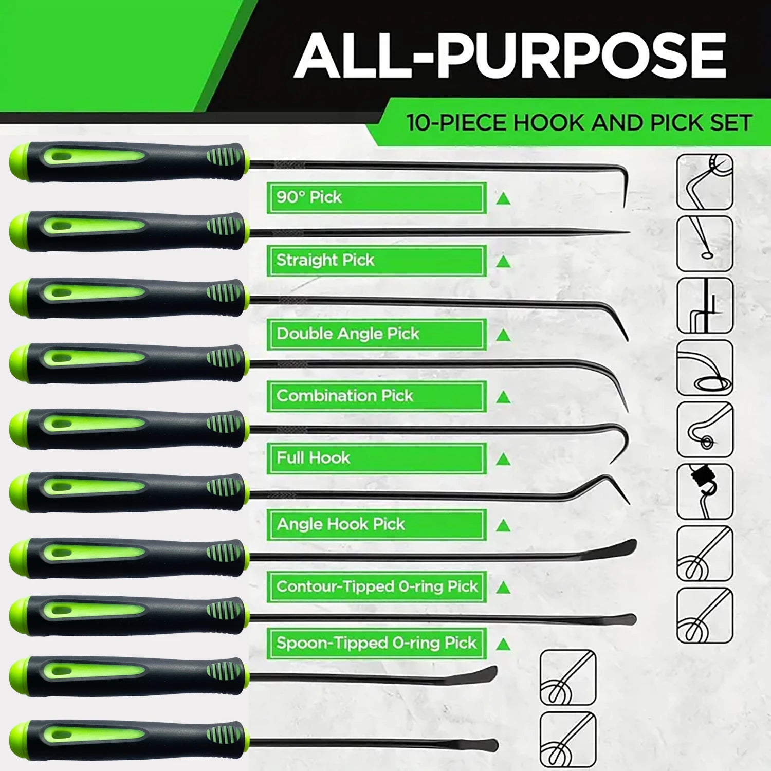 10Pcs Hook and Pick Tool, Pick Tool Set for Car Auto Oil Seal/O-Ring Seal Gasket Pick Hooks Puller Remover