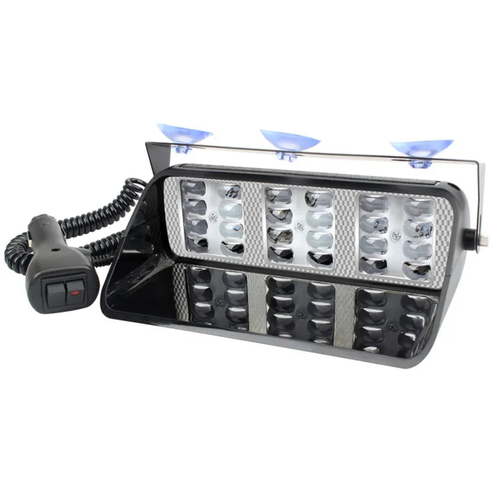 24 LED 12V Strobe Signal Emergency Windshield Warning Beacon Lights Auto Car Accessories Red Blue White Car Strobe Light