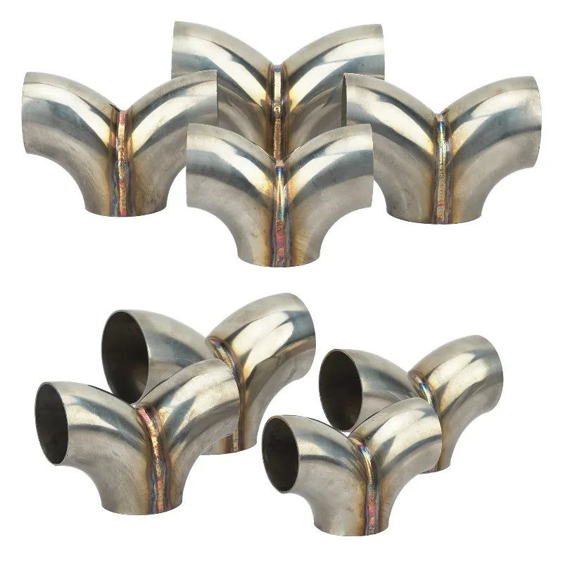 2/2.25/2.5/3.0inch Exhaust Y Shape Connector Joint Pipe Tube Stainless Steel 51/57/70/76mm Exhuast Adapter Coupler Connection
