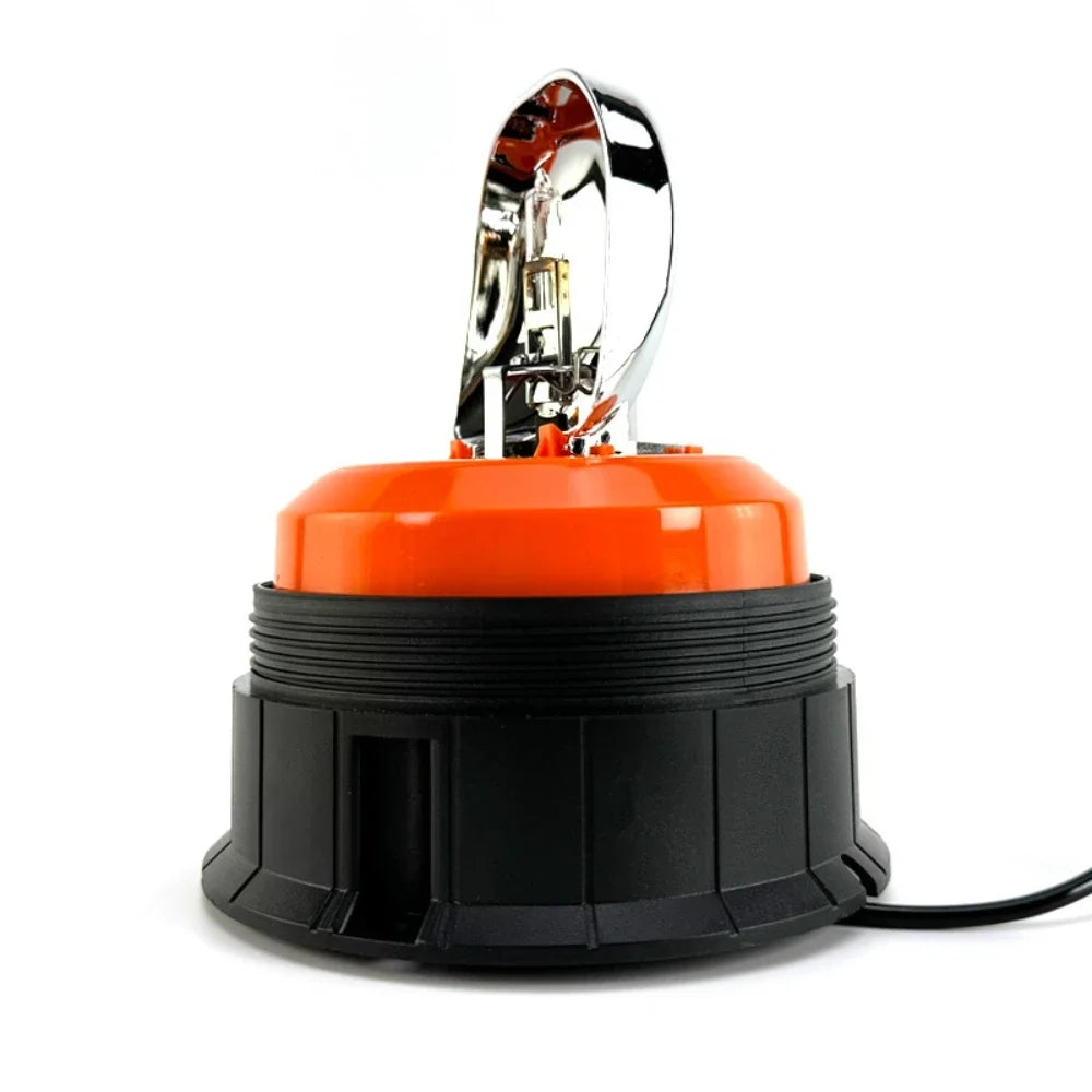 12V 24V Amber Magnetic Strobe Halogen Light Flashing Beacon Rotating Warning Emergency Alarm Lamp Car Truck Tractor Agriculture