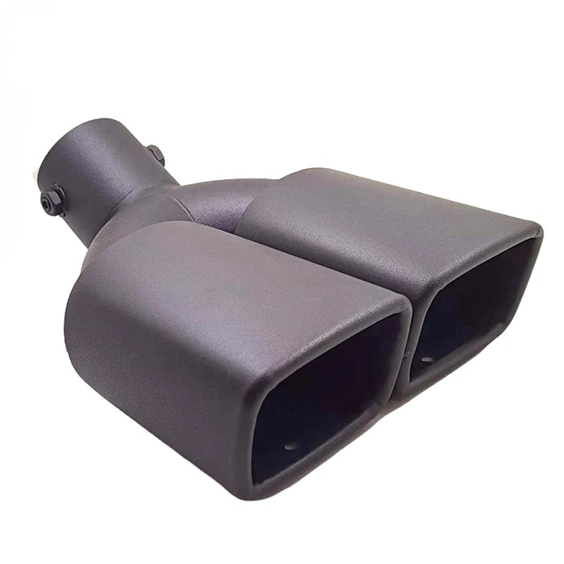 Exhaust Tip Universal Double Outlet Nozzle Rear Muffler Tip Stainless Steel Square Mouth Exhaust Pipe Muffler Car Accessories